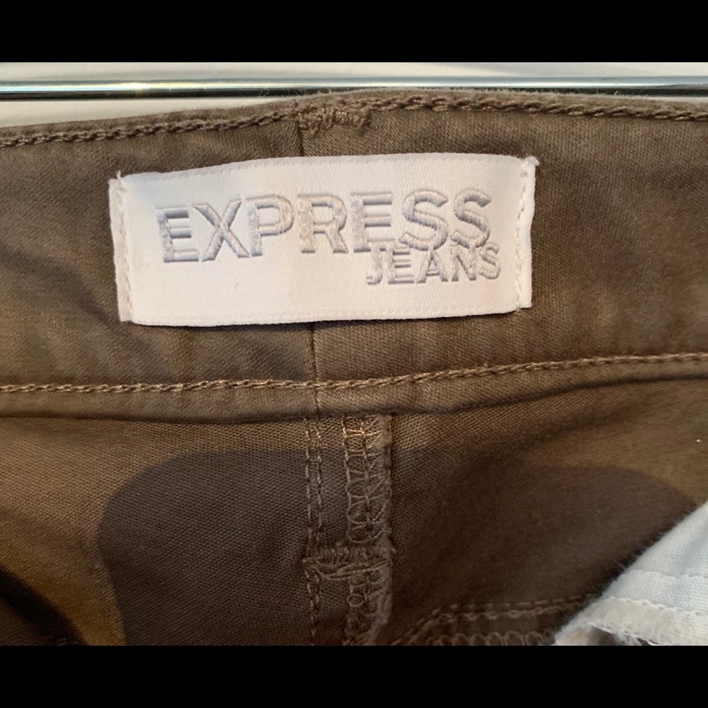 Express Mid Rise Brown Jeans Size 6 - Picture 2 of 5